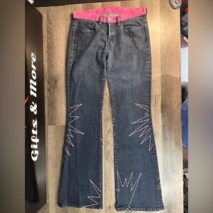 Vintage Y2K Diesel Women’s Jeans Embroidered Flare Size 29 - 30x32